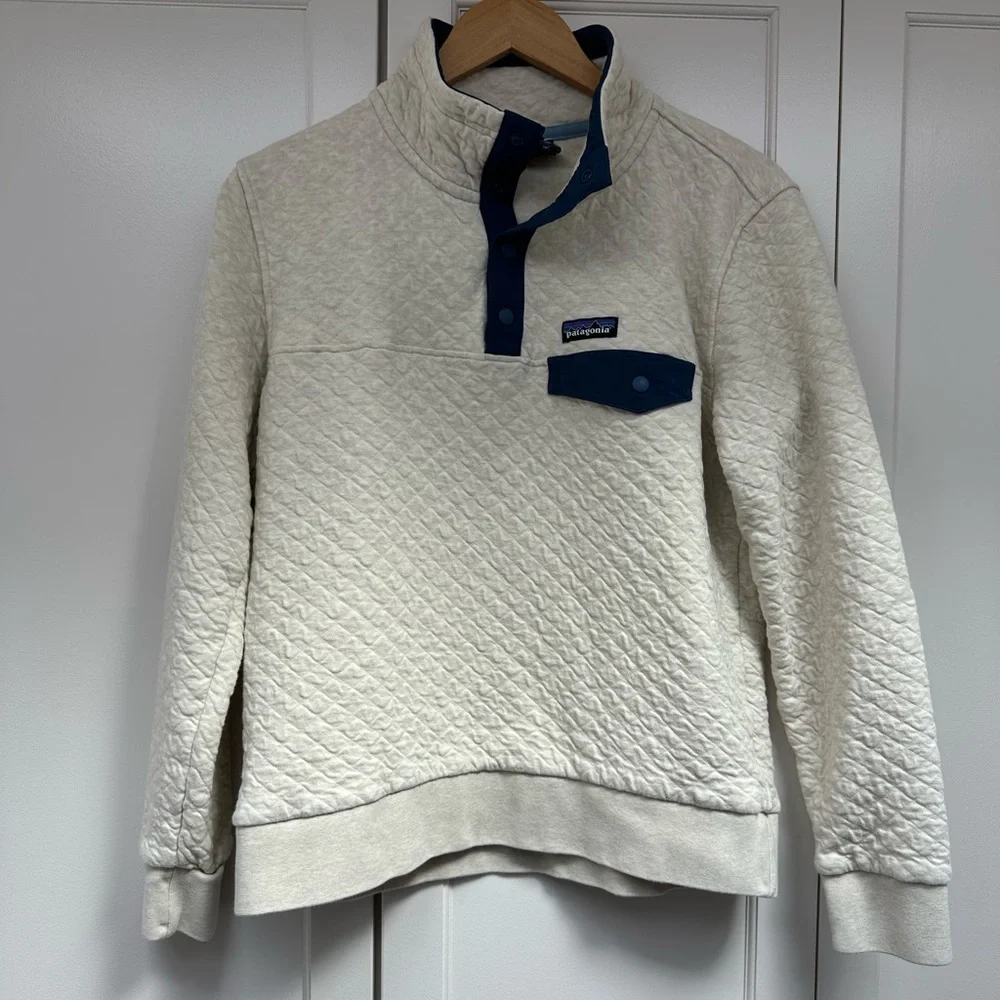Patagonia Women’s Organic Cotton Snap-T Pullover / Medium / “Toasted White” - Picture 1 of 11